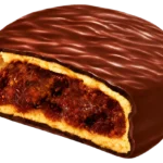 Mit Schokolade überzogen